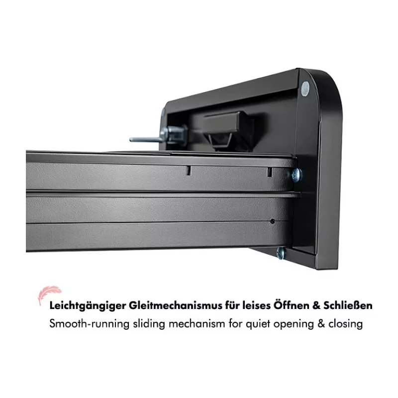 LOGILINK Mobile File Cabinet, 2-Drawer with Lock, Black