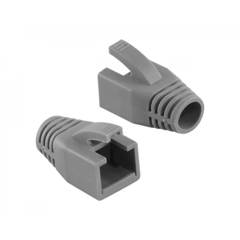 LogiLink MP0035 RJ45 Strain Relief Boots, Grey, 50-Pack