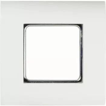 LogiLink NF0002 Flush-Mounted Wall Box 80x80 mm with 45x45 mm Cutout, Pure White, French System