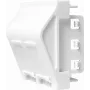 LogiLink NF0012 Flush-Mount Wall Plate for 2 Keystone Modules, 45 x 45 mm, French System, Pure White