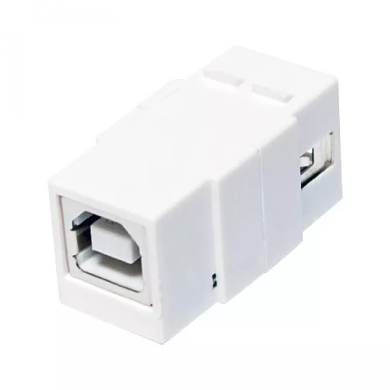 LogiLink NK0017 Keystone Module USB 2.0 Type-A Female to Type-B Female, White
