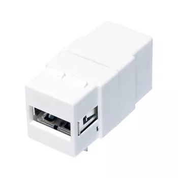 LogiLink NK0017 Keystone Module USB 2.0 Type-A Female to Type-B Female, White