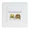 LogiLink NK0026 Keystone RCA Female to F Female Coupler Module, Yellow
