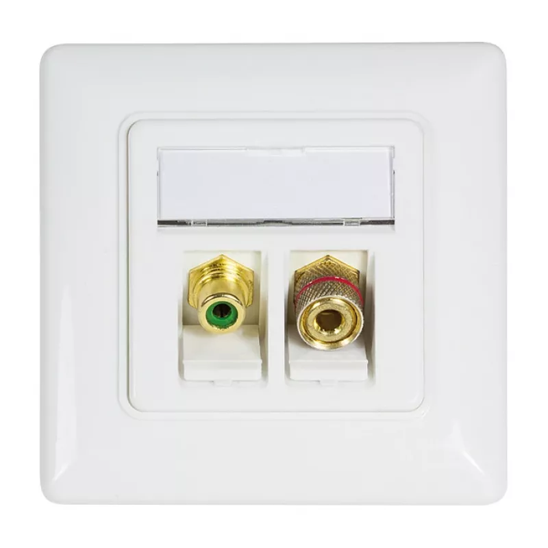 LogiLink NK0026 Keystone RCA Female to F Female Coupler Module, Yellow