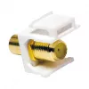 LogiLink NK0026 Keystone RCA Female to F Female Coupler Module, Yellow