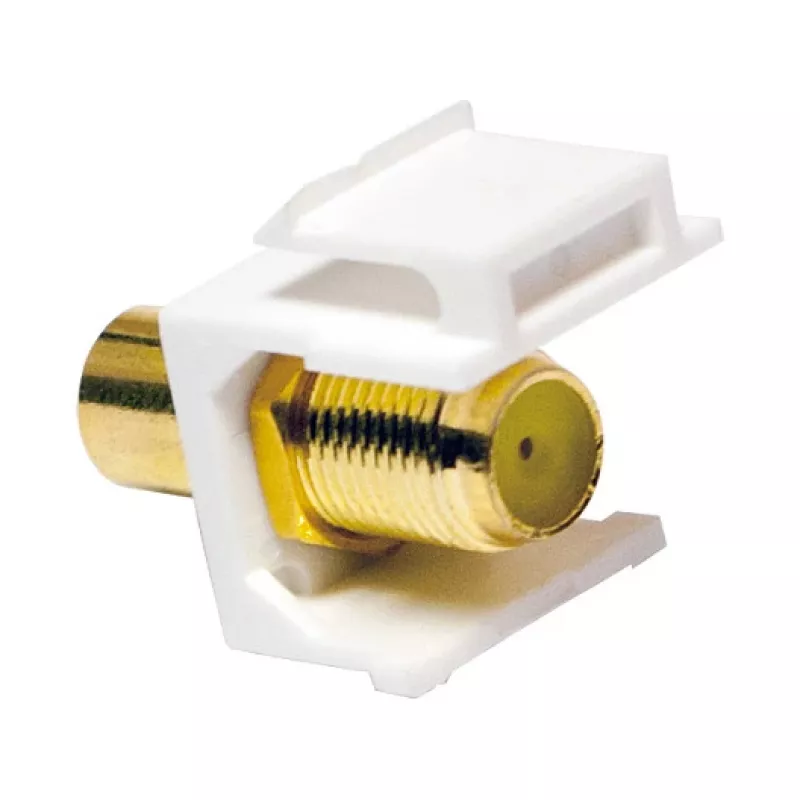 LogiLink NK0026 Keystone RCA Female to F Female Coupler Module, Yellow