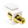 LogiLink NK0026 Keystone RCA Female to F Female Coupler Module, Yellow