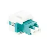 LogiLink NK0031 Keystone LC-Duplex Multimode OM3/OM4 Fibre Optic Coupler, Aqua