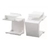 LogiLink NK0090 Keystone Blank Insert, White, 10 Pieces