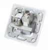 LogiLink NK4020 Keystone Wall Plate, Flush Mount, 2 Modules, Signal White