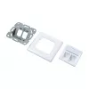 LogiLink NK4020 Keystone Wall Plate, Flush Mount, 2 Modules, Signal White