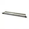 LogiLink NK4040 24-Port Shielded Keystone Patch Panel, 0.5U, Black