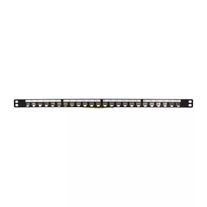 LogiLink NK4040 24-Port Shielded Keystone Patch Panel, 0.5U, Black