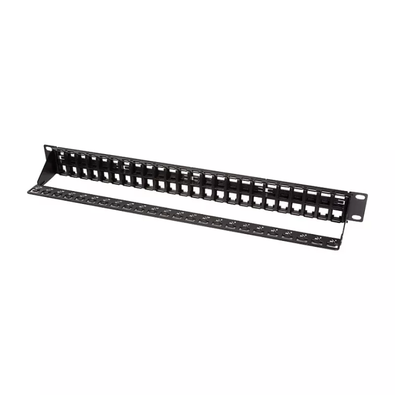 LogiLink NK4045 Keystone Patch Panel 1U 48 Ports Unshielded Black