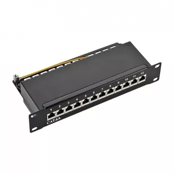 LogiLink NP0052B 12-Port Cat6A STP Patch Panel
