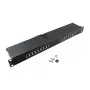 LOGILINK NP0057 Cat6 STP Patch Panel, 19 inch 1U 16-Port, RJ45/LSA IDC, Black EconLine