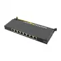 LogiLink NP0064B Desktop Patch Panel, 8 Port Cat6A STP, 0.5 HE, Black