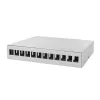 LOGILINK NP0094 Consolidation Point Box 12-Port, Desk/Wall/DIN Rail Mount, Light Grey
