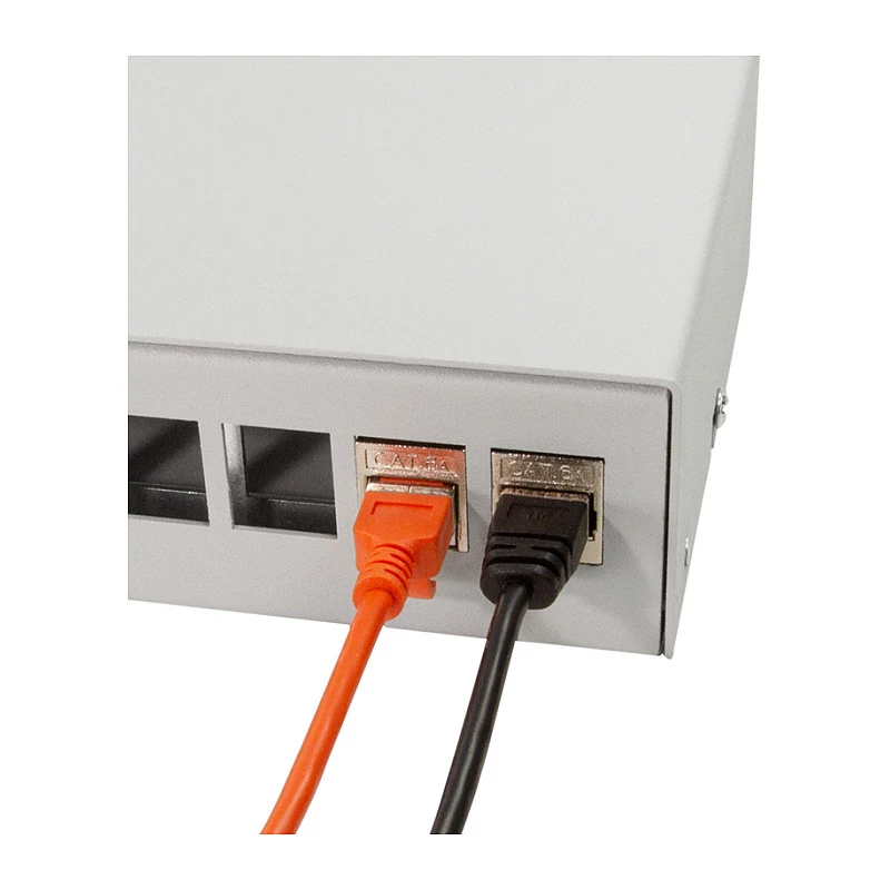 LOGILINK NP0094 Consolidation Point Box 12-Port, Desk/Wall/DIN Rail Mount, Light Grey
