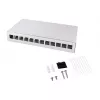 LOGILINK NP0094 Consolidation Point Box 12-Port, Desk/Wall/DIN Rail Mount, Light Grey