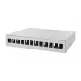 LOGILINK NP0094 Consolidation Point Box 12-Port, Desk/Wall/DIN Rail Mount, Light Grey