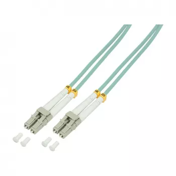 LogiLink OM3 LC/LC Duplex Multimode Fiber Patch Cable 20m Aqua
