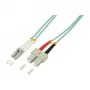 LogiLink OM3 LC/SC Duplex Multimode Fiber Patch Cable, 10m, Aqua, LSZH