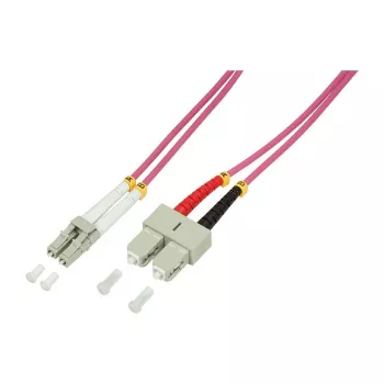 LogiLink OM4 LC/SC Duplex Multimode Fiber Patch Cable 20m LSZH Aqua