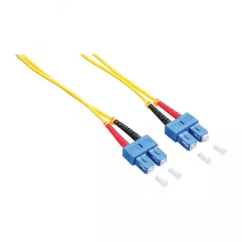 LogiLink OS2 SC/SC Duplex Single-Mode Fiber Patch Cable, 3m, 9/125µm, LSZH, Yellow