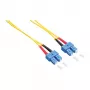 LogiLink OS2 SC/SC Duplex Single-Mode Fiber Patch Cable, 3m, 9/125µm, LSZH, Yellow
