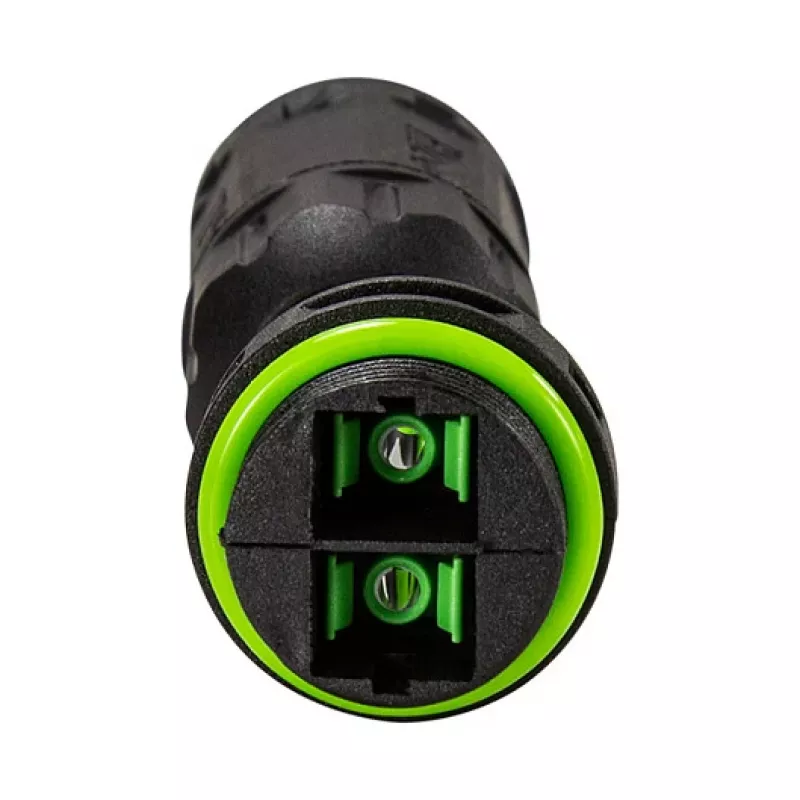 LOGILINK Outdoor Fiber Optic Duplex SC Connector with 2 Cable Glands, IP67, Black