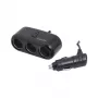 LogiLink PA0038 3-Port Car Charger Splitter with USB Port – 12V/5V Power Splitter for Cigarette Lighter Socket, Black