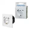 LOGILINK PA0253 Wall Socket with 1 Schuko Outlet, 1 USB-A and 1 USB-C Charging Port, 3.1A, White