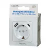 LOGILINK PA0253 Wall Socket with 1 Schuko Outlet, 1 USB-A and 1 USB-C Charging Port, 3.1A, White