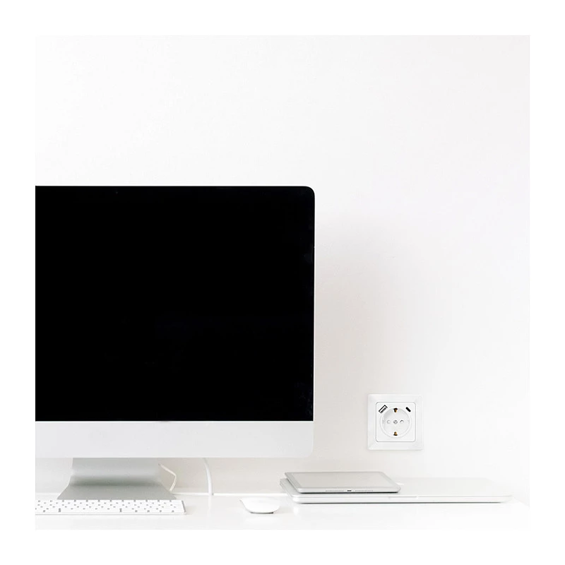 LOGILINK PA0253 Wall Socket with 1 Schuko Outlet, 1 USB-A and 1 USB-C Charging Port, 3.1A, White