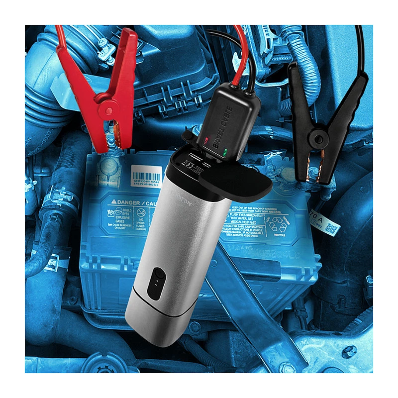LogiLink PA0266 Car Jump Starter & Power Bank, 10000 mAh, 12V/400A Peak, USB-C PD, LED Flashlight