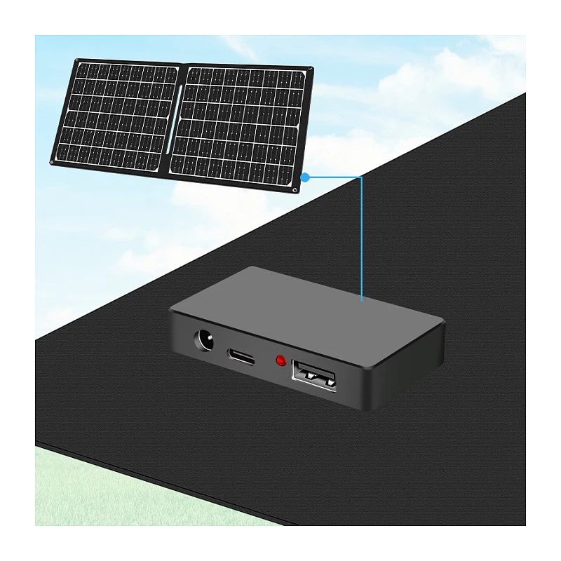 LOGILINK PA0341 Foldable Solar Panel - 30W, USB-C & USB-A & DC Output, Monocrystalline, IPX4 Splash-resistant