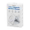 LOGILINK PA0344 Magnetic Wireless Charger 3-in-1 for Apple Devices, White, Foldable, MagSafe, 15W