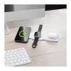 LOGILINK PA0344 Magnetic Wireless Charger 3-in-1 for Apple Devices, White, Foldable, MagSafe, 15W