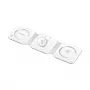 LOGILINK PA0344 Magnetic Wireless Charger 3-in-1 for Apple Devices, White, Foldable, MagSafe, 15W