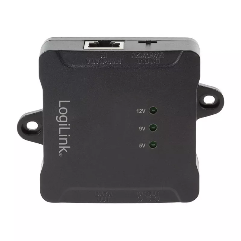 LogiLink POE005 PoE Splitter, 1-Port Gigabit, 24W Max, 5/9/12V DC Output