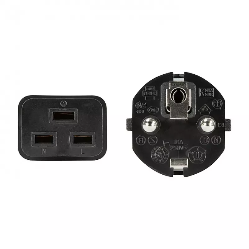 Logilink Power Cable, CEE 7/7 to IEC C19, Black, 3 m