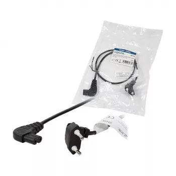LogiLink Power Cable Europlug CEE 7/16 to IEC C7 0.75 m Black