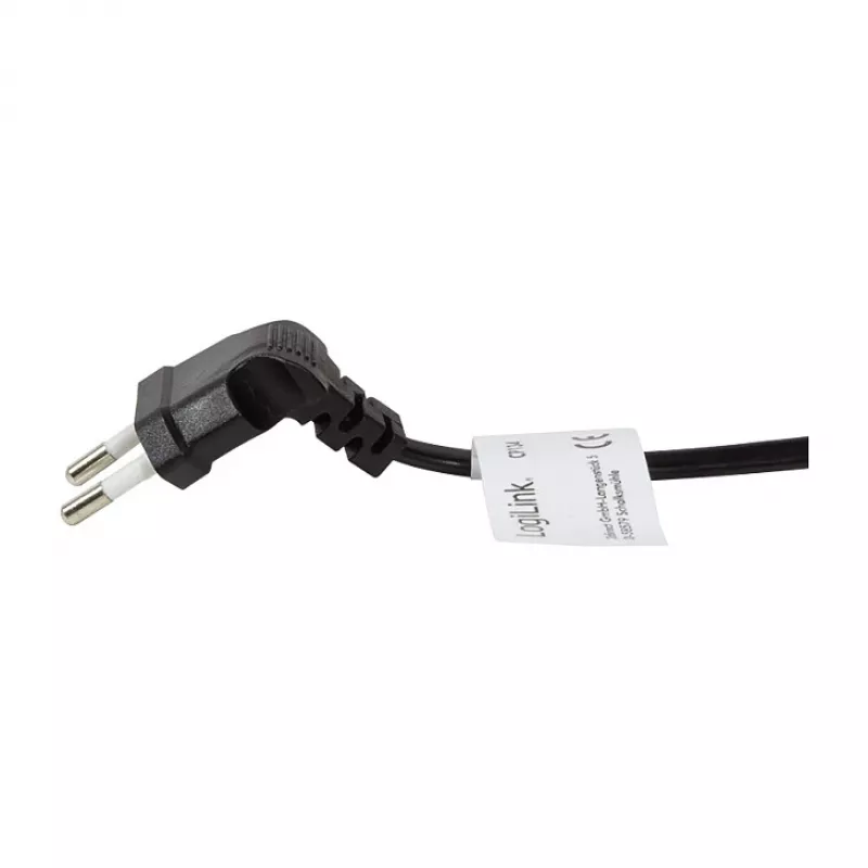 LogiLink Power Cable Europlug CEE 7/16 to IEC C7 0.75 m Black