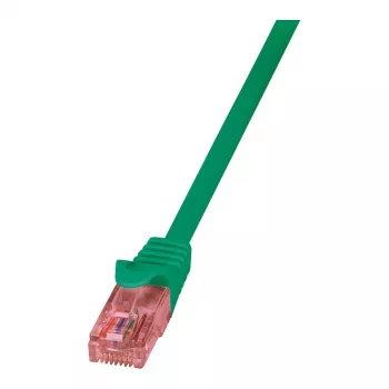 LogiLink PrimeLine Cat.6 U/UTP Bare Copper Patch Cable, 1 m, Green