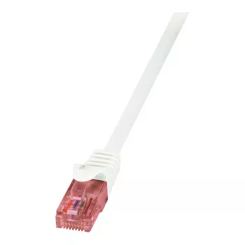 LogiLink PrimeLine Cat.6 U/UTP Patch Cable, Bare Copper, LSZH, White, 15m