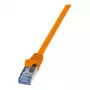 LogiLink PrimeLine Cat.6A S/FTP Patch Cable, RJ45, 0.5m, Orange, LSZH, 10Gbps