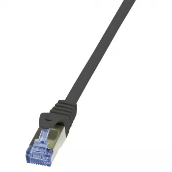 LogiLink PrimeLine Cat.6A S/FTP PIMF Patch Cable, 0.25 m, Black CQ3013S