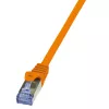 LogiLink PrimeLine Cat.6A S/FTP PIMF Patch Cable, 10G, RJ45, LSZH, 0.25m, Orange