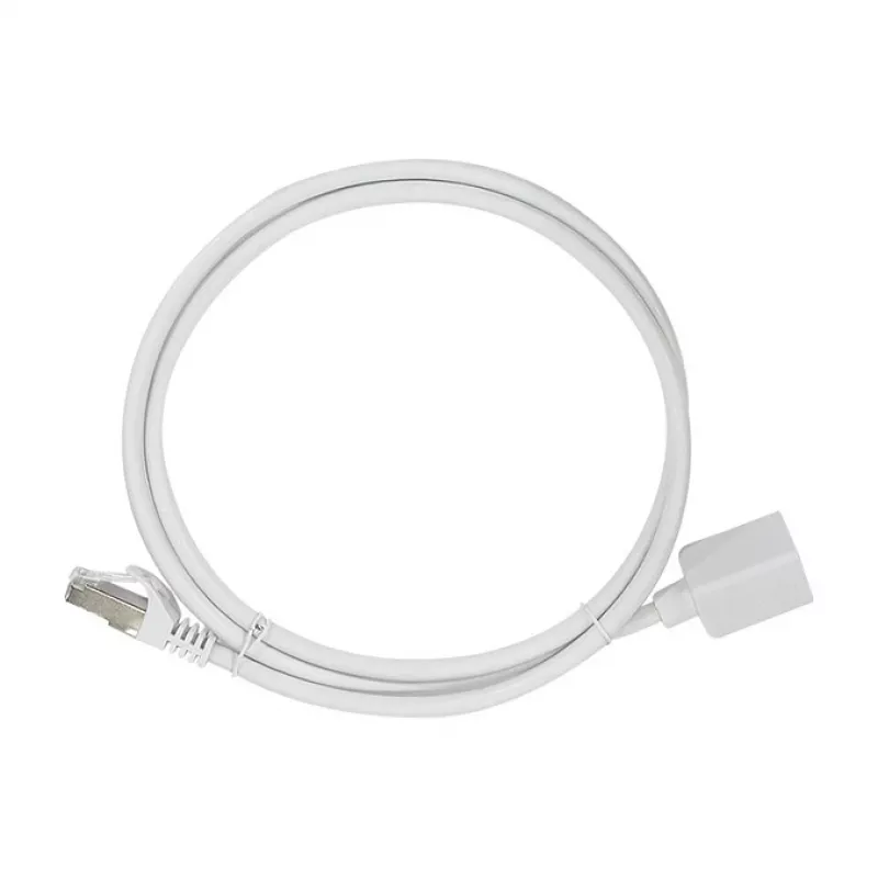 LogiLink Professional CAT 6a S/FTP Patch Extension Cable, RJ-45 Male to Female, 1 m, White, LSZH, Snagless